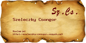 Szeleczky Csongor névjegykártya