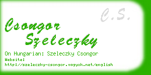 csongor szeleczky business card